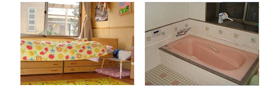 部屋は個室で住環境も家庭的にしています